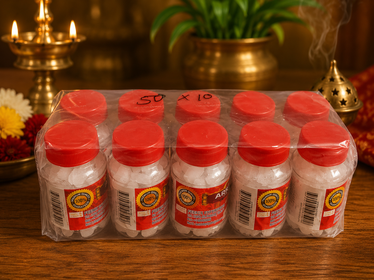 Aradhana Camph Bottle 50gmx10-500gm